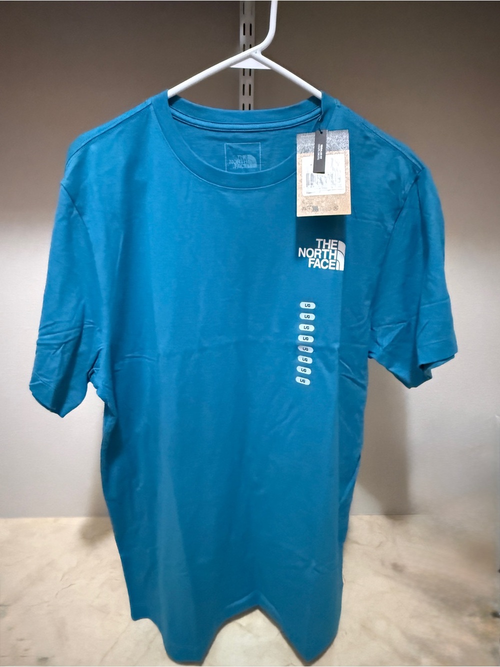 The North Face Men’s Teal Short Sleeve Logo Tee New With Tags